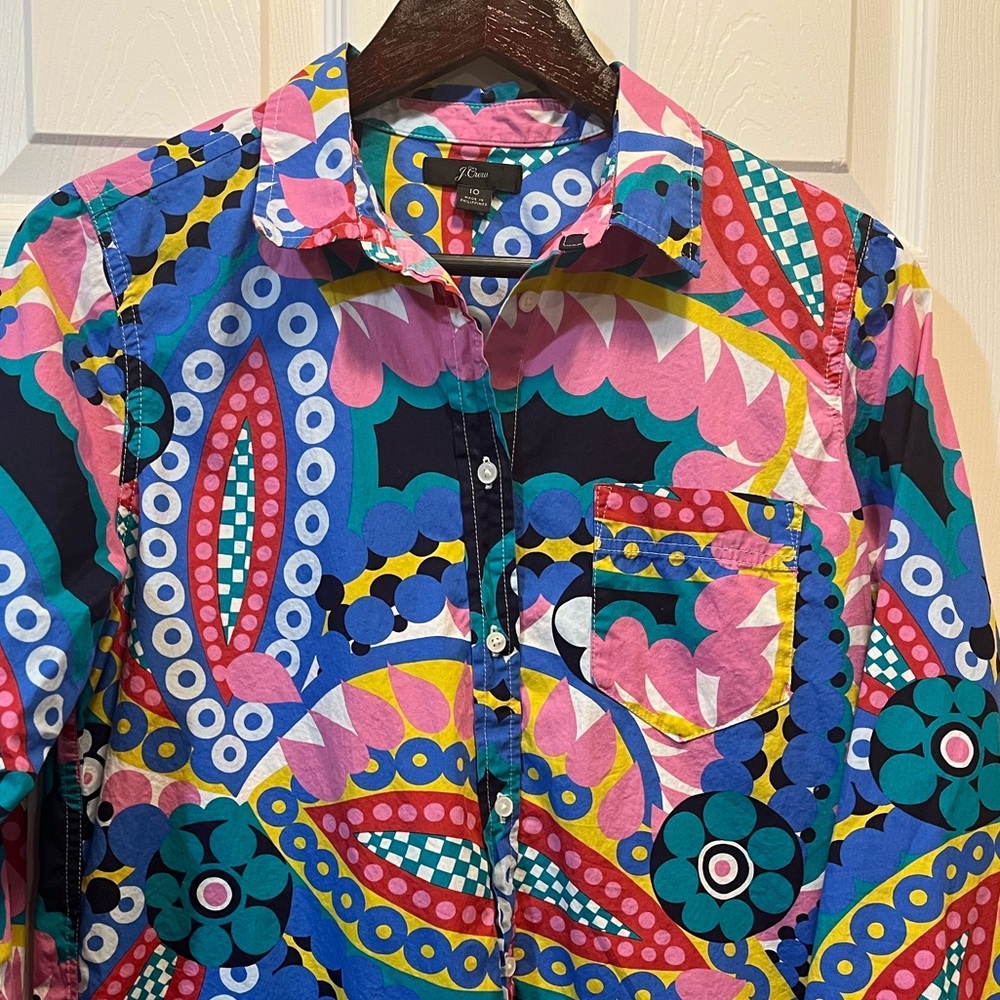 JCrew cotton long sleeve shirt. Worn twice but gained weight